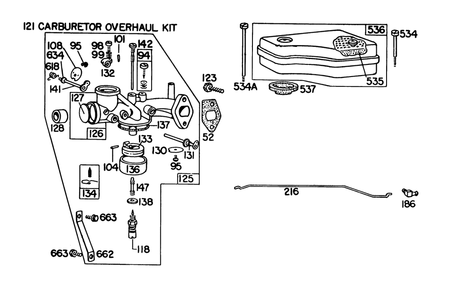 Engine Briggs & Stratton Model 191702-5652-01 Diagram and Parts List for 57375 0000001 - 0999999 Toro Lawn Tractor