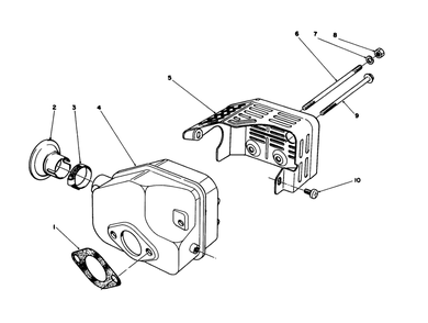 Muffler Assembly (Model No. 47ph7) Diagram and Parts List for 16585C 8000001 - 8999999 Toro Lawn Mower