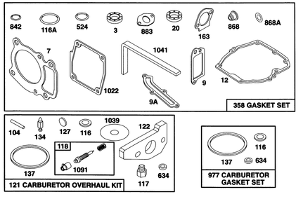 Engine Gts 150 (Model No. 20466 Only)(Model No. 97777-0311-A1) Diagram and Parts List for 20465 5900001 - 5999999 Toro Lawn Mower