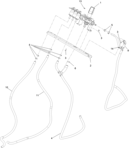 Part Location Diagram of 126-2263 Toro Hose-Water
