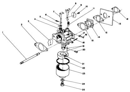 Engine Assembly Model No. 47ph7 Diagram and Parts List for 22025C 8000001 - 8999999 Toro Lawn Mower