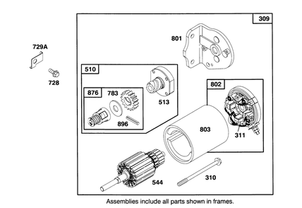 Engine Briggs & Stratton Model 286707-0453-01 Diagram and Parts List for 71184 6900001 - 6999999 Toro Lawn Tractor