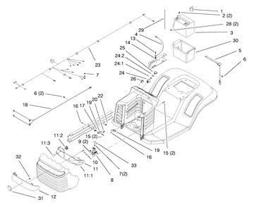 Electrical Assembly Diagram and Parts List for 71219 8900001 - 8999999 Toro Lawn Tractor
