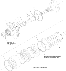 Hydraulic Motor Assembly No. 99-3052 Diagram and Parts List for 22218 407600000 - 411799999 Toro Lawn Tractor Accessories
