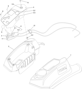 Console And Control Panel Assembly Diagram and Parts List for 74952 402100000-403319824 Toro Lawn Mower