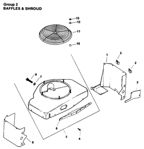 Engine Kohler Model No. Mv16s-Type Ps56519 Baffle & Shroud Group 2 Diagram and Parts List for 30180 490001 - 490730 Toro Lawn Tractor Accessories