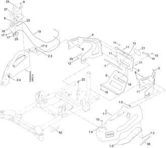 Fuel Pod Assembly Diagram and Parts List for 76610 400000000 - 417419999 Toro Lawn Tractor