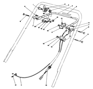 Traction Control Assembly Diagram and Parts List for 20675 6000001 - 6999999 Toro Lawn Mower