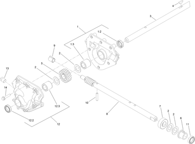 24 Inch Auger Gearcase Assembly No. 120-3859 Diagram and Parts List for 37798 413000000 - 416159999 Toro Snow Blower