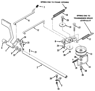 Brake & Idler Assembly (210-5 & 212-5) Diagram and Parts List for 32-10BE02 1000001 - 1999999 Toro Lawn Tractor