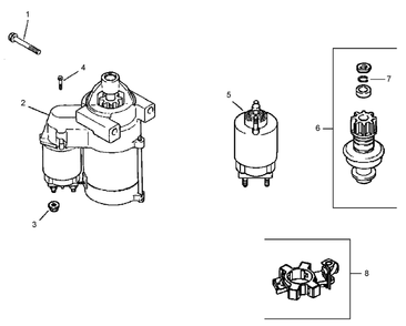 Starter Assembly Diagram and Parts List for 74414 (260000001-260999999)(2006) Toro Lawn Mower