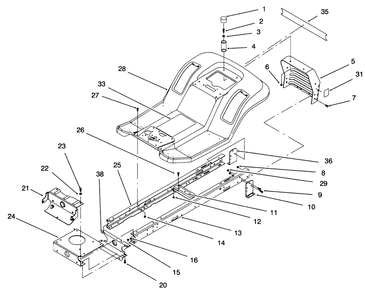 Part Location Diagram of 93-3834 Toro DISCONTINUED