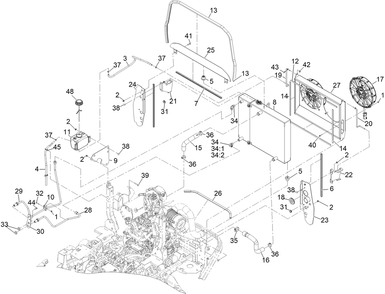 Part Location Diagram of 142-5138-03 Toro Bracket-Cooling, Rh