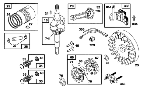 Engine Briggs & Stratton Model 95902-3154-01 Diagram and Parts List for 20431 39000001 - 39999999 Toro Lawn Mower