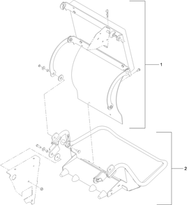 Cushion And Platform Assembly Diagram and Parts List for 79534 (310000001-310999999)(2010) Toro Lawn Mower