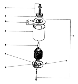 Starter Motor And Pinion Diagram and Parts List for 18216 0000001 - 0999999 Toro Lawn Mower