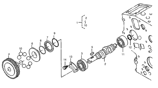 Fuel Camshaft Assembly Diagram and Parts List for 22303TE 990001 - 999999 Toro Lawn Tractor Accessories