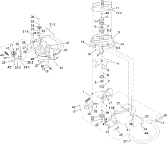 Part Location Diagram of 103-0130 Toro BUSHING-PIVOT, IDLER