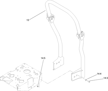 Roll-Over-Protection-System Assembly 2 Diagram and Parts List for 74410 (250007001-250999999)(2005) Toro Lawn Mower