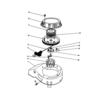 Recoil Assembly (Engine Model No. 47pm1-2) Diagram and Parts List for 20106 2000001 - 2999999 Toro Lawn Mower
