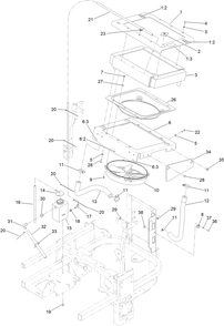 Cooling System Assembly Diagram and Parts List for 72264TE 409547310 - 411699999 Toro Lawn Tractor