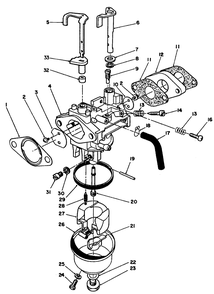 Carburetor Assembly (Engine No. Vmj8) Diagram and Parts List for 26622C 9000001 - 9999999 Toro Lawn Mower