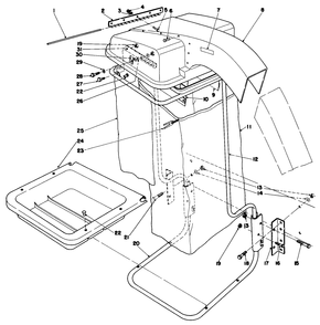 Collector Assembly Diagram and Parts List for 30558 6000001 - 6999999 Toro Lawn Tractor Accessories