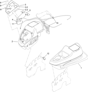 Fender, Console And Control Assembly Diagram and Parts List for 74938 (313000001-313999999)(2013) Toro Lawn Mower