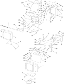Light Kit Assembly Diagram and Parts List for 2840  Toro Lawn Tractor Accessories