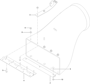 Discharge Tube Assembly No. 103-9487 Diagram and Parts List for 74315 405700000 - 412599999 Toro Lawn Tractor