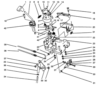 Traction Linkage Assembly Diagram and Parts List for 38555 3900001 - 3999999 Toro Snow Blower