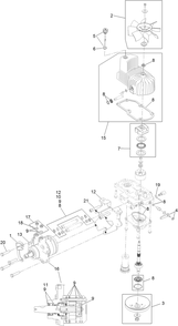 Lh Hydro Assembly Diagram and Parts List for 74925TE (314000001-314999999)(2014) Toro Lawn Mower