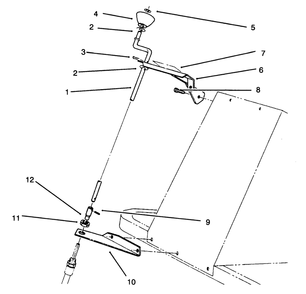 Chute Control Assembly Diagram and Parts List for 30761 490001 - 499999 Toro Snow Blower