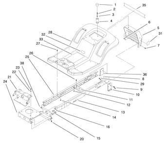 Frame Assembly Diagram and Parts List for 71218 7900001 - 7999999 Toro Lawn Tractor