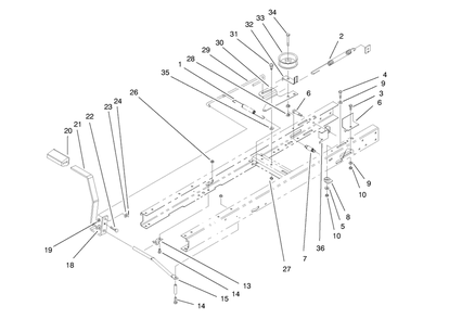 Clutch Assembly Diagram and Parts List for 71190 7900001 - 7999999 Toro Lawn Tractor