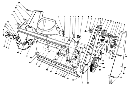 Housing Assembly Diagram and Parts List for 38180 9000001 - 9999999 Toro Snow Blower