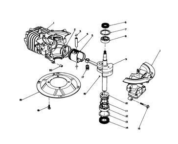 Crankshaft Assembly (Model No. 47ph7) Diagram and Parts List for 16785 8007012 - 8999999 Toro Lawn Mower