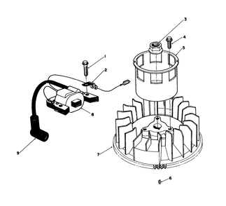 Magneto & Flywheel Assembly (Model No. Vmj8) Diagram and Parts List for 20622C 9000001 - 9999999 Toro Lawn Mower