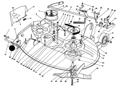Cutting Unit Assembly Diagram and Parts List for 05-38SS02 2000001 - 2999999 Toro Lawn Mower