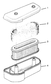 Air Cleaner Assembly Diagram and Parts List for 30166 590001 - 599999 Toro Lawn Tractor Accessories