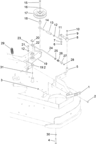 Idler Assembly Diagram and Parts List for 39638 (315000001-315999999)(2015) Toro Lawn Mower