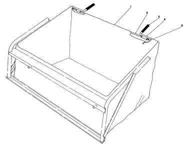 Leaf Bag Model No. 59123 (Optional) Diagram and Parts List for 56155 3000001 - 3999999 Toro Lawn Tractor