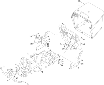 Part Location Diagram of 134-7139 Toro Mount, Grassbag