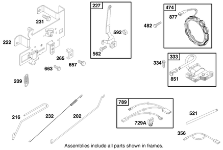 Engine Briggs & Stratton Model 28q777-0690-E1 Diagram and Parts List for 71240 9900001 - 9999999 Toro Lawn Tractor