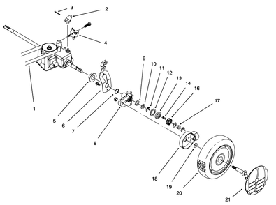 Rear Axle Assembly Diagram and Parts List for 20463 5900001 - 5999999 Toro Lawn Mower