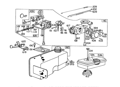 Model No. 299448 Carburetor Assembly (For Engine 130902-0363 And 130905-0368) Diagram and Parts List for 56575 2000001 - 2999999 Toro Lawn Tractor