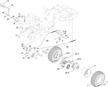 Part Location Diagram of 134-6514 Toro Throttle Sensor