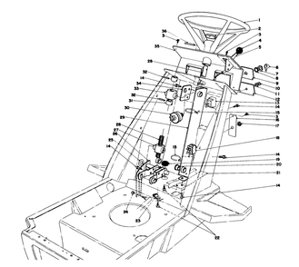 Steering Wheel & Dash Assembly Diagram and Parts List for 57356 5000001 - 5999999 Toro Lawn Tractor