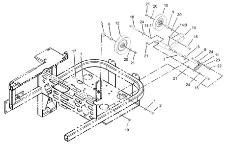 Drive Idler Assembly Diagram and Parts List for 74213 (230006001-230999999)(2003) Toro Lawn Mower