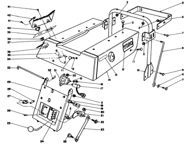 Rear Body Assembly Diagram and Parts List for 56128 9000001 - 9999999 Toro Lawn Tractor